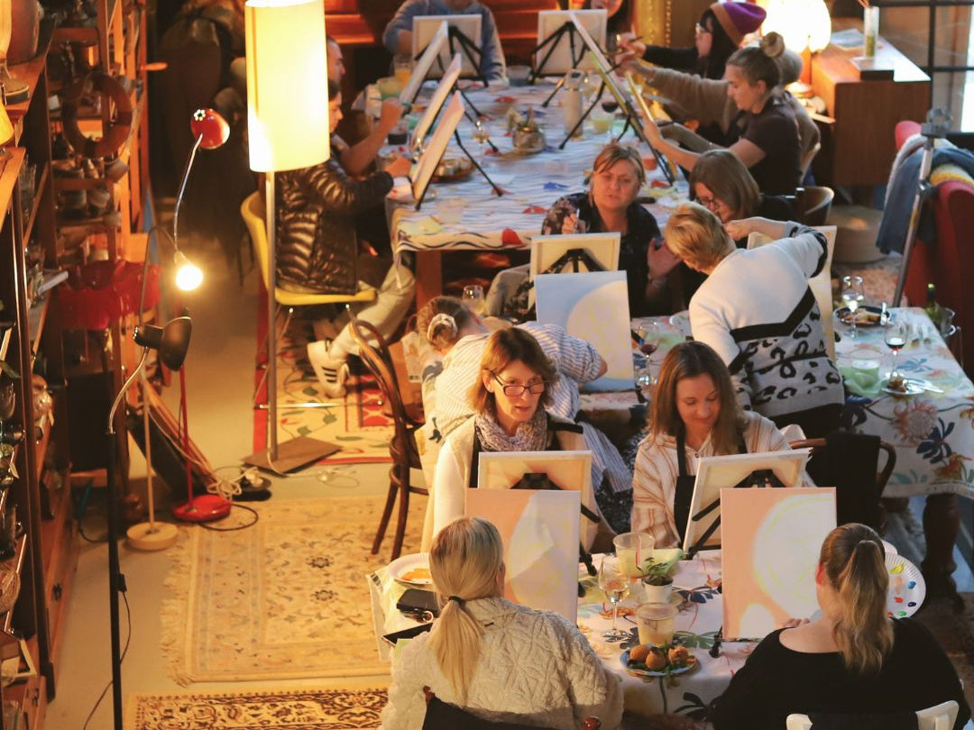 Paint & Sip at Swings & Roundabouts Yallingup with Hajni